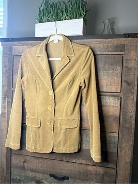 A Reference, Women’s Corduroy Blazer Jacket - Camel Tan Size M